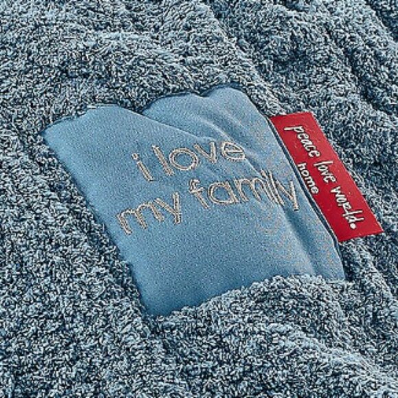 Peace Love World 70x60 Pom Pom Cable Knit Blanket  16311 - Picture 2 of 2